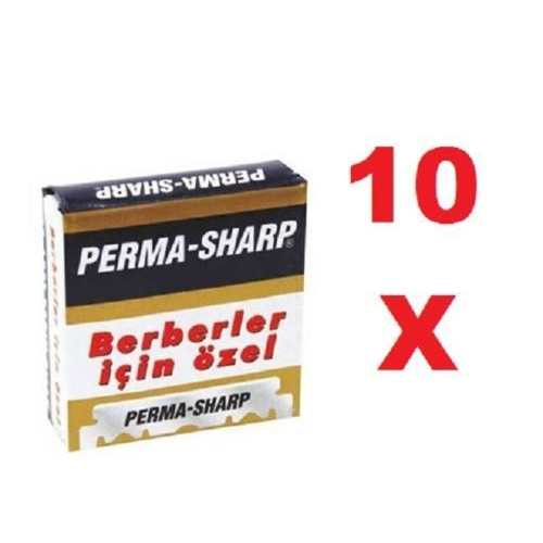 Gillette 10 X PERMA SHARP SINGLE EDGE PROFESSIONAL RAZOR BLADES 1000 STUKS-0